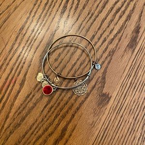 Alex and Ani. Gold tone bracelets